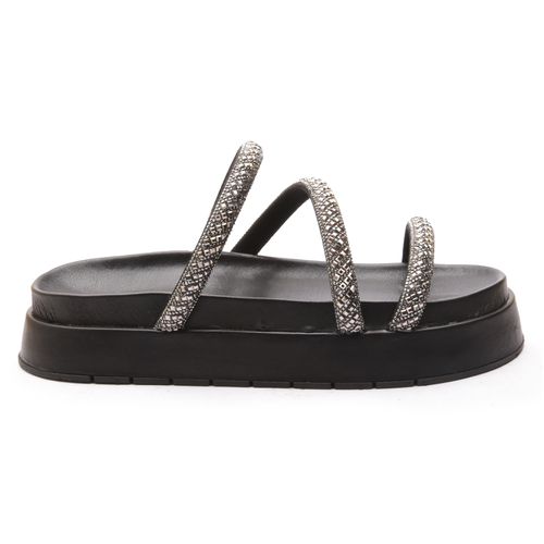 Sandalia Papete Feminina Molly Preto Com Três Tira... - MOLLY