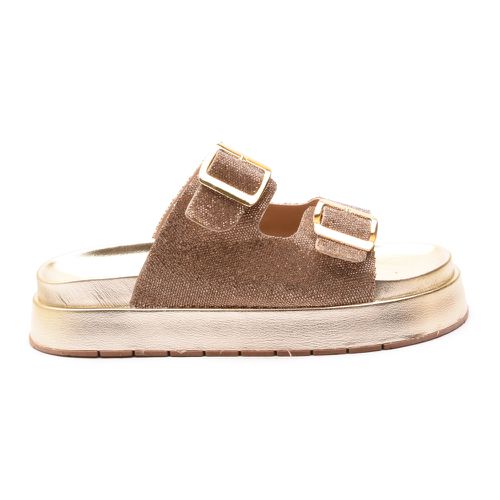 Papete Feminina Molly Dourada Com Fivela Ajustável... - MOLLY