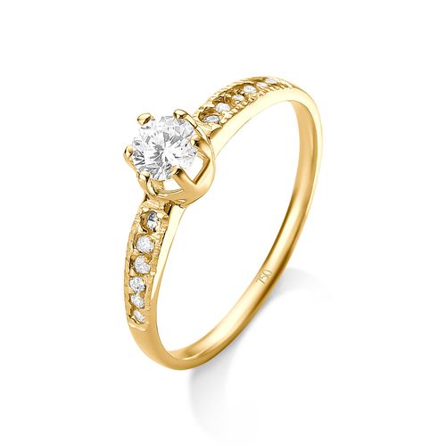 Anel de Ouro 18k/750 Solitario AN17