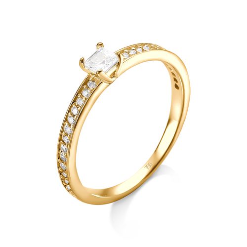 Anel de Ouro 18k/750 Solitario AN39