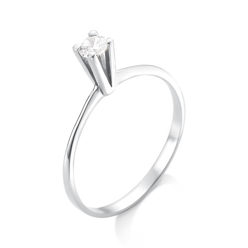 Anel de Prata 925 Solitario AN86