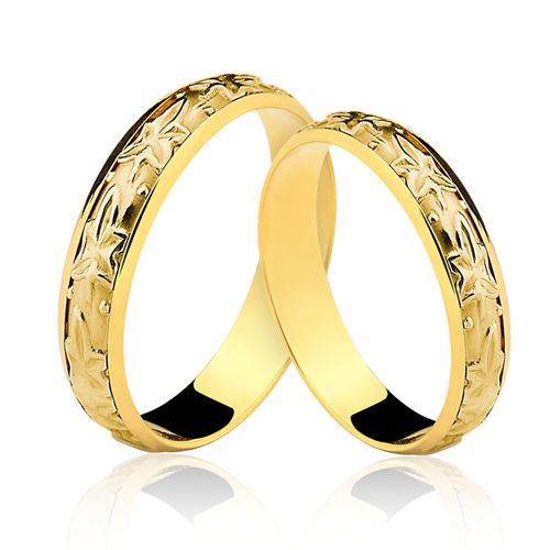 Alianças de Ouro 18k/750 Bodas de Ouro AL54