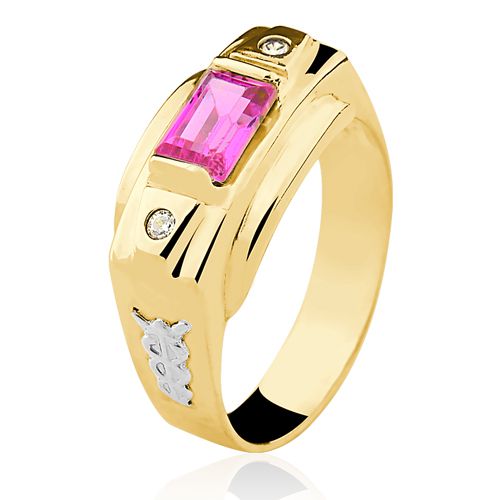 Anel de Formatura em Ouro 18k/750 com Diamante ANFO77