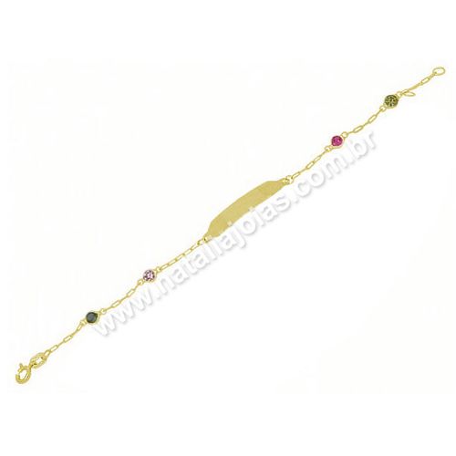 Pulseira de Ouro 18k/750 Infantil PL08 