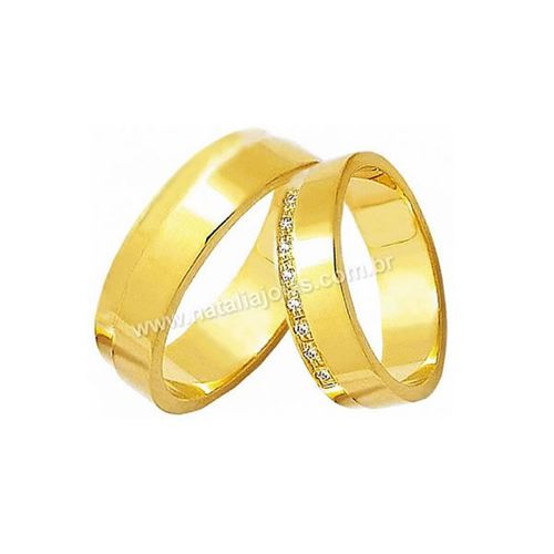 Alianças de Ouro com Diamantes 18k/750 AE63 