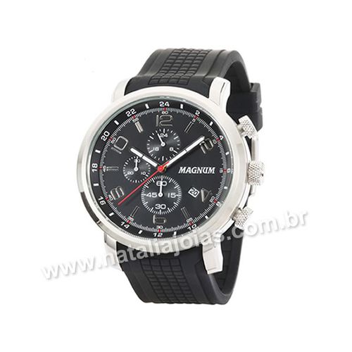 Relógio Magnum Masculino Chronograph Pulseira De Aço