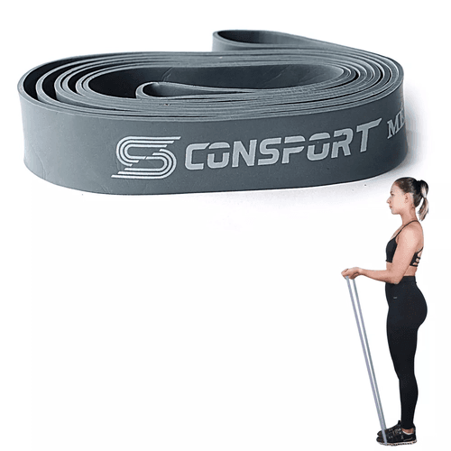 Elástico Power Band - Cinza - Média - 1241 - Natural Fitness