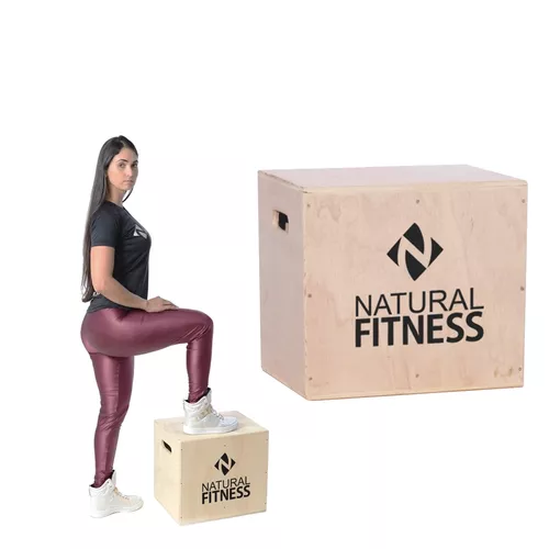 Caixa de Salto Pequena - Madeira - 30x35x60cm - Na... - Natural Fitness