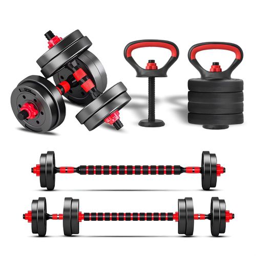 Kit 6 em 1 - Dumbbells, Barras e Kettlebell - 1552 - Natural Fitness