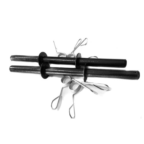 Par De Barras Oca 40cm Halteres Presilhas Musculação Preta - Natural Fitness