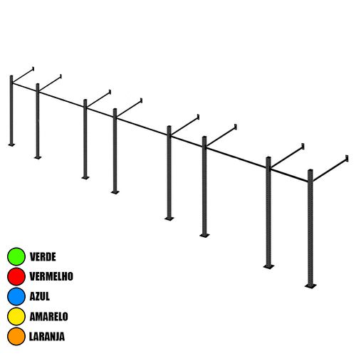 Gaiola Para Treinamento Funcional Box Cross Training 7 Módulos - Natural Fitness