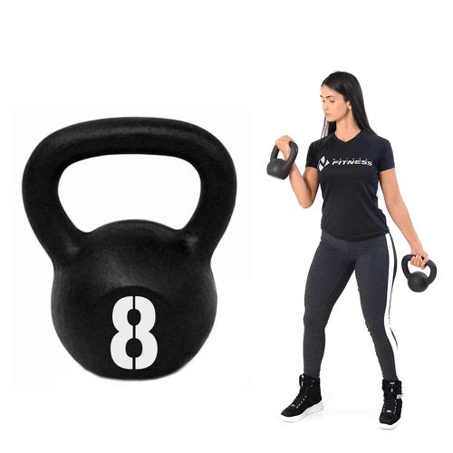 Kettlebell Emborrachado 8Kgs Crossfit Treinamento Funcional - 1 Fit