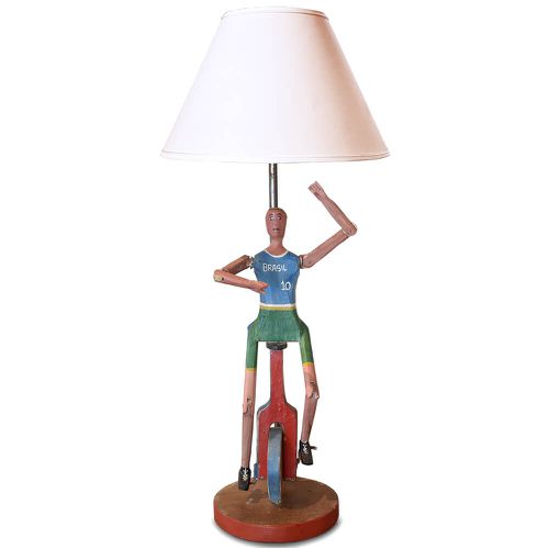 Abajur Boneco I - Coleção Monociclo - 74 x 33 cm. ... - OFICINA DE AGOSTO
