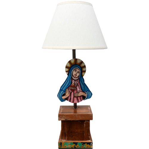 Abajur Sagrado Coração - 53 x 25 CM. - 13335 - OFICINA DE AGOSTO
