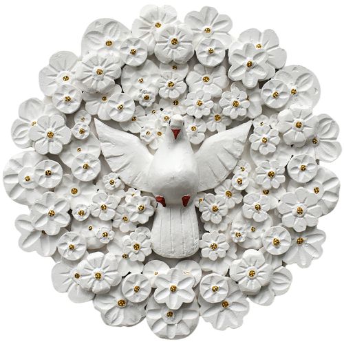 Divino Espírito Santo Mandala com Esculturas de Fl... - OFICINA DE AGOSTO