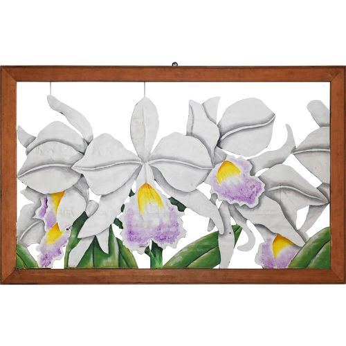 Quadro Vazado Grande de Orquídeas - DBV6045 - OFICINA DE AGOSTO