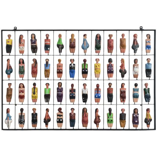Painel Grade de Corpos Coloridos com 48 pçs - 80 x... - OFICINA DE AGOSTO