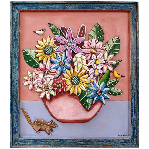 Ânfora com flores e esquilo - Coleção Ânforas Toti... - OFICINA DE AGOSTO