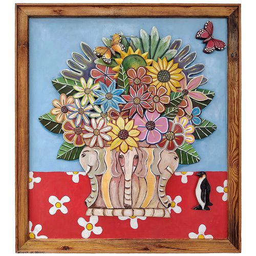 Ânfora com elefante e pinguim - Coleção Ânforas To... - OFICINA DE AGOSTO