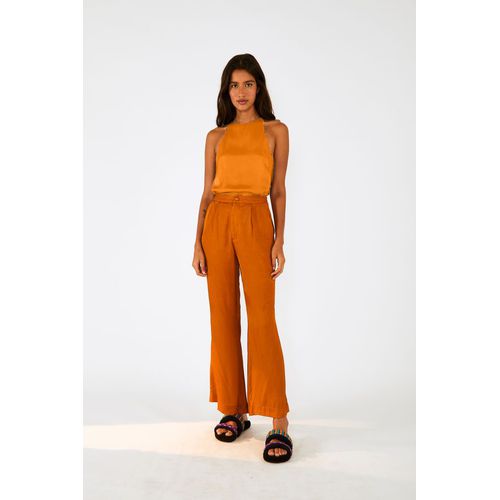 Regata Cropped Cetim Farm - 315891LARANJA - Ouseup Moda Feminina Multimarcas