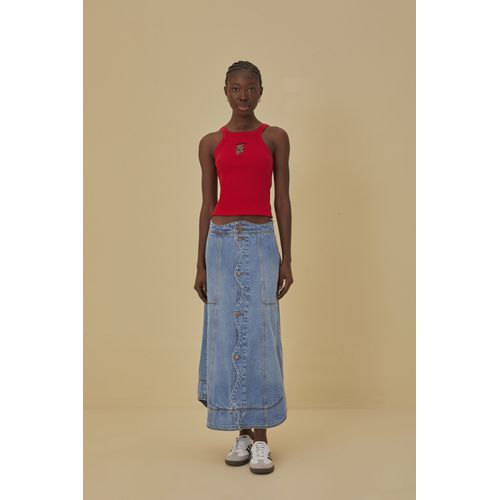 Saia Jeans Onda Farm - 324592 - Ouseup Moda Feminina Multimarcas