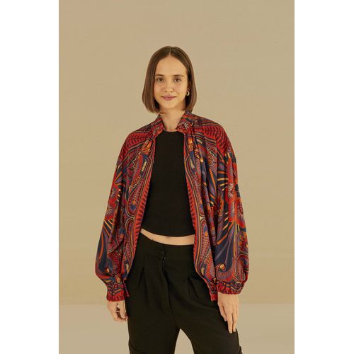 Bomber Lenço Das Araras Farm - 325876 - Ouseup Moda Feminina Multimarcas