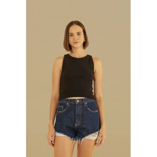 Short Jeans Curva Dark Farm - 324260 - Ouseup Moda Feminina Multimarcas