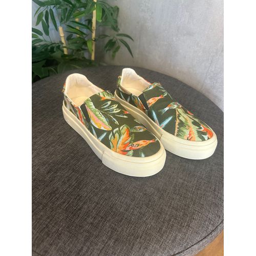 Tênis Fervo Iate Peixes Pintado Verde Selva Farm -... - Ouseup Moda Feminina Multimarcas