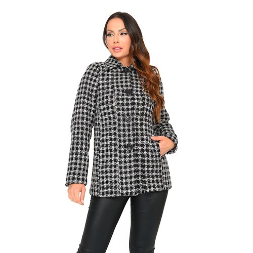 Casaco Lã Miralis Xadrez Vichy Preto - 7122PRETO - Ouseup Moda Feminina Multimarcas