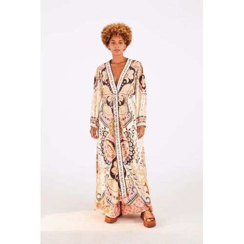 Vestido Maxi Kimono Beleza Boho Farm - 323793 - Ouseup Moda Feminina Multimarcas