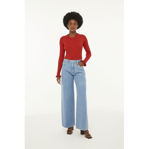 Calça Jeans Wide Leg Light Animale Jeans - 25.34.1... - Ouseup Moda Feminina Multimarcas