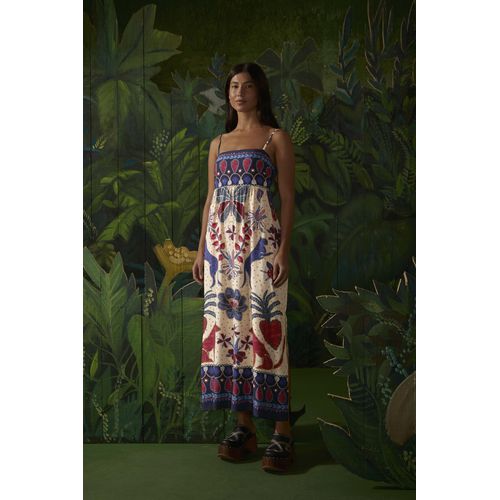 Vestido Cropped Brilho Tropical Lenço Farm - 32808... - Ouseup Moda Feminina Multimarcas