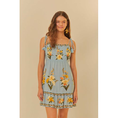 Vestido Alça Borboleta Em Flor Farm - 330332 - Ouseup Moda Feminina Multimarcas