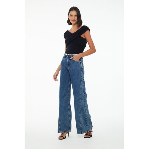 Blusa De Malha Decote Cruzado Animale Jeans - 52.1... - Ouseup Moda Feminina Multimarcas