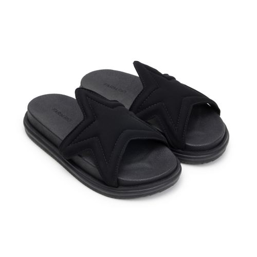 Sandália Slide Estrela Preto Me Leva Farm - 052.25... - Ouseup Moda Feminina Multimarcas