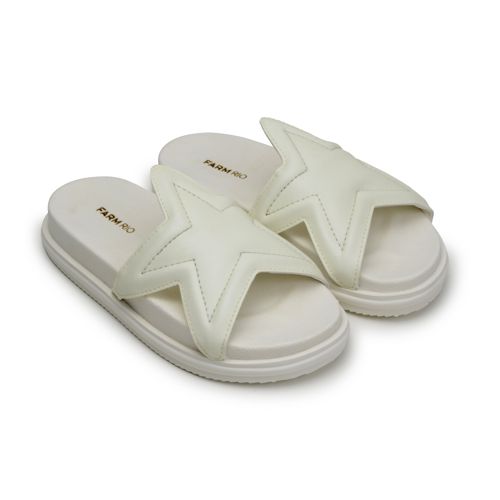 Sandália Slide Estrela Off White Especial Me Leva ... - Ouseup Moda Feminina Multimarcas