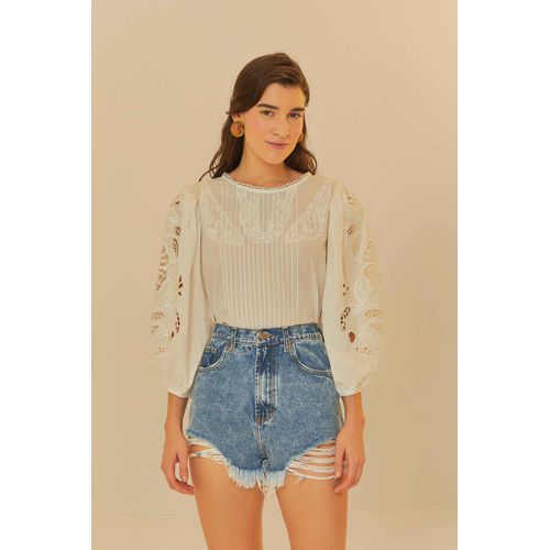 Short Jeans Curva Farm - 328365 - Ouseup Moda Feminina Multimarcas