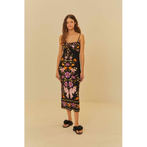 Vestido Midi Borboleta Em Flor Farm - 331349 - Ouseup Moda Feminina Multimarcas