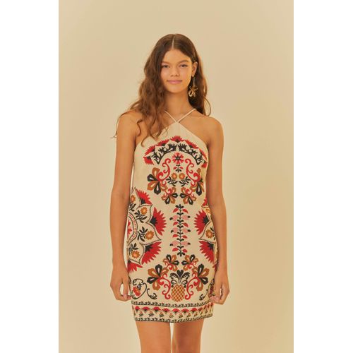 Vestido Alça Mandala De Caju Farm - 332045 - Ouseup Moda Feminina Multimarcas