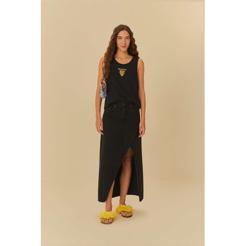 Regata Farmrio Onça Preto Farm - 334729 - Ouseup Moda Feminina Multimarcas