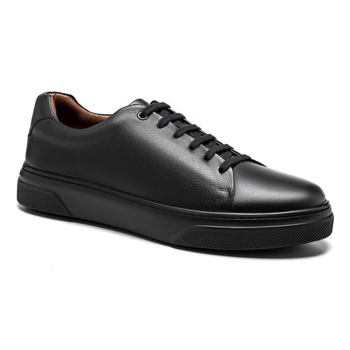 Tênis casual masculino na cor preta da linha Sneakers, da Salerno Prime