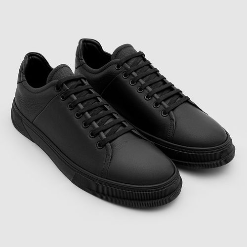 Tenis casual masculino na cor preta da linha Sneakers, da Salerno Prime