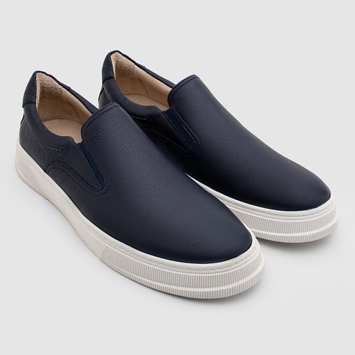 Tenis casual masculino na cor marinho da linha Sneakers, da Salerno Prime