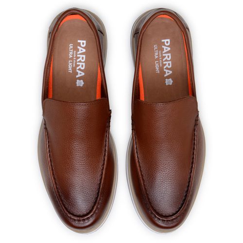Mocassim Masculino Sapato 100% Couro Legítimo Forrado Em Couro Havana