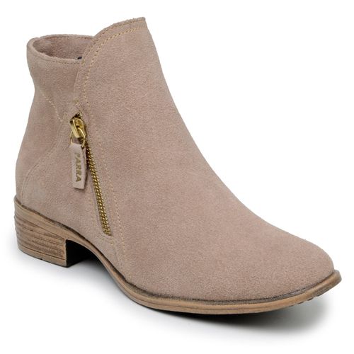 Bota Feminina Chelsea Cano Curto Camurça 100% Legítimo Areia