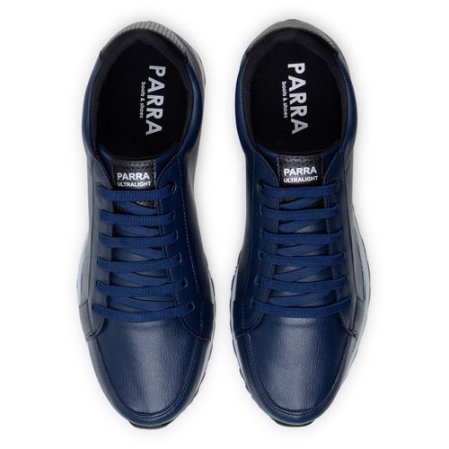 Tênis Masculino Jogger Casual Sapatênis Leve e Confortável - Azul