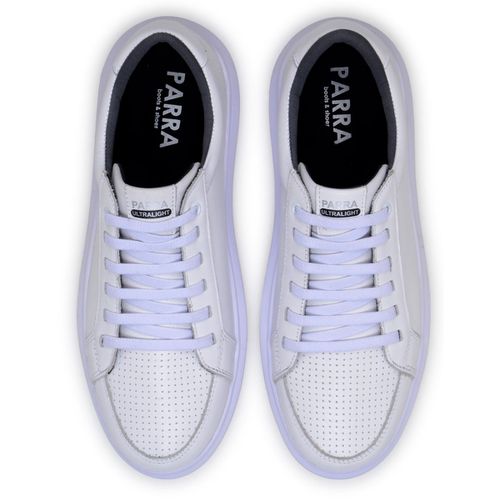 Sapatenis Masculino Leve Confortável Em Couro 100% Legitimo Parra Boots - Branco