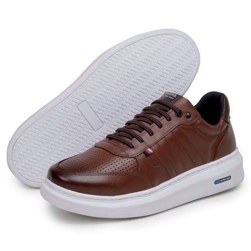 Sapatenis Moderno Detalhado Masculino Em Couro 100% Legitimo Leve Confortável Parra Boots - Havana