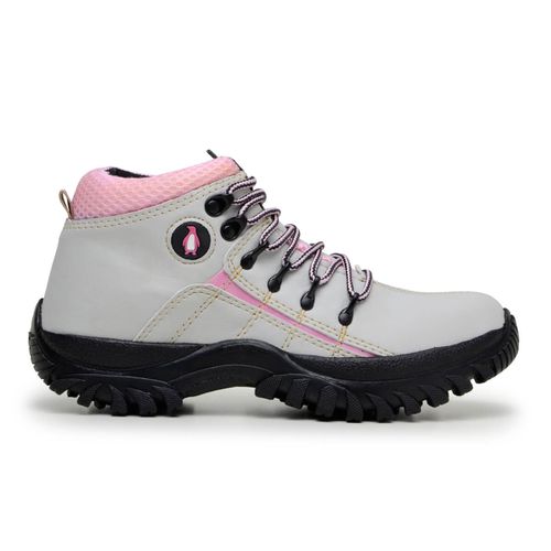 Bota Feminina Adventure Adulto Infantil Confortável Antiderrapante Parra Boots - Creme/Rosa