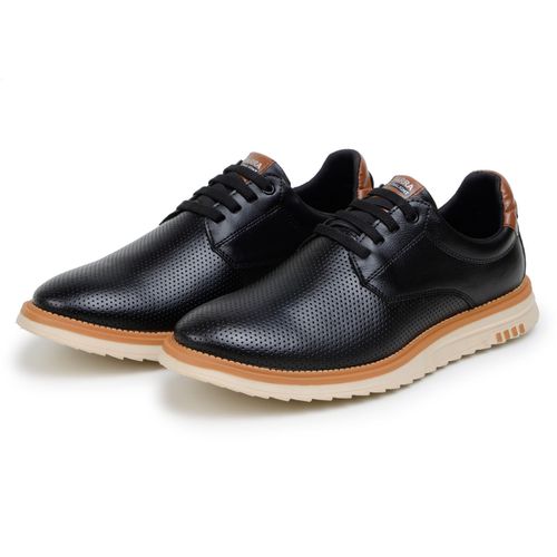 Sapatenis Tênis Masculino Oxford Social Confortável Macio Leve 2600 Preto